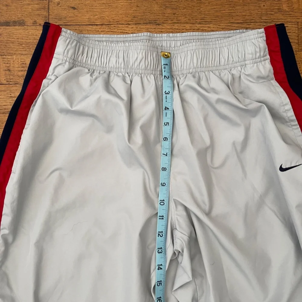 EUC VTG NIKE Gray Pants with Navy & Burgundy Trim Break Away Basketball SZ XL